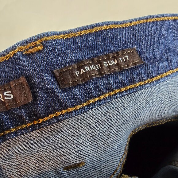 Michael Kors Mens 36x30 Blue Parker Slim Fit Jeans Denim Stretch Cotton Dark A35 - Picture 9 of 11